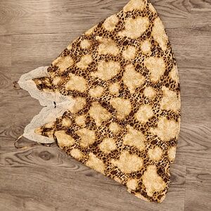 Victoria's Secret Animal Print Baby Doll Top Size Medium